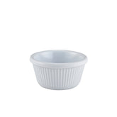 Zodiac Melamine White Ribbed Ramekin 3oz (Pack of 12)